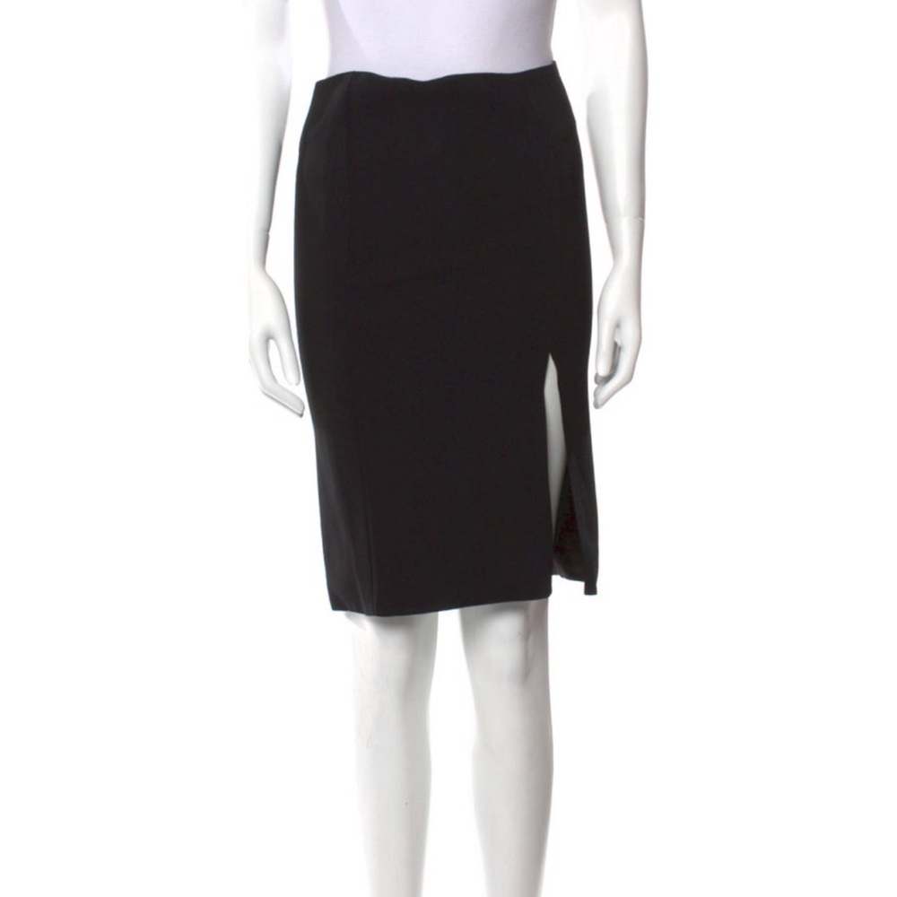 Versace Black Pencil Skirt Knee-Length with Slit